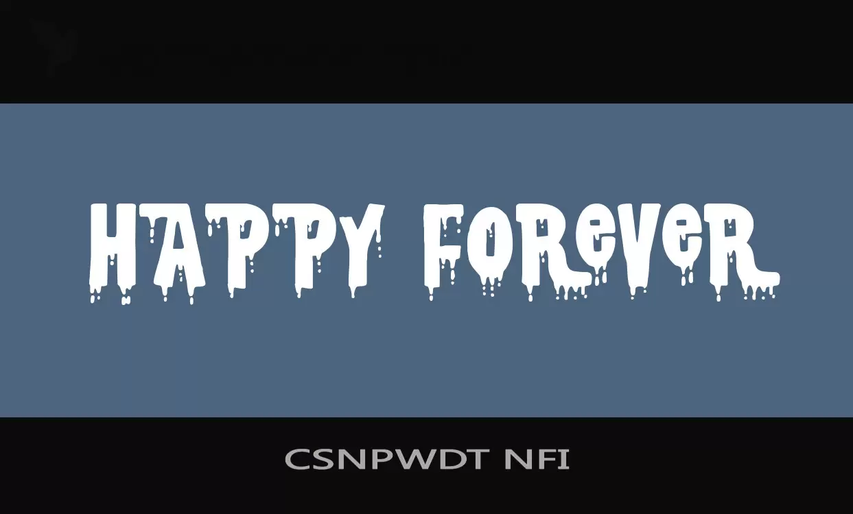 「CSNPWDT-NFI」字体效果图