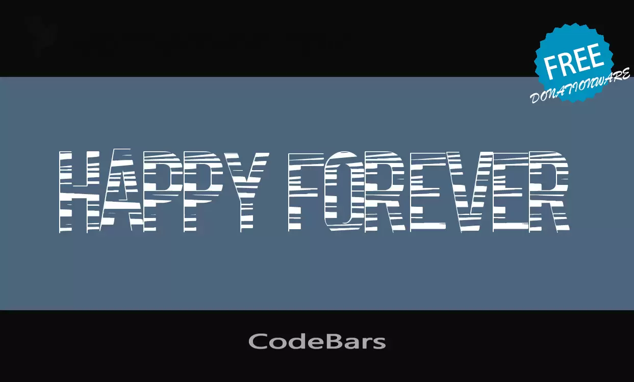 「CodeBars」字体效果图