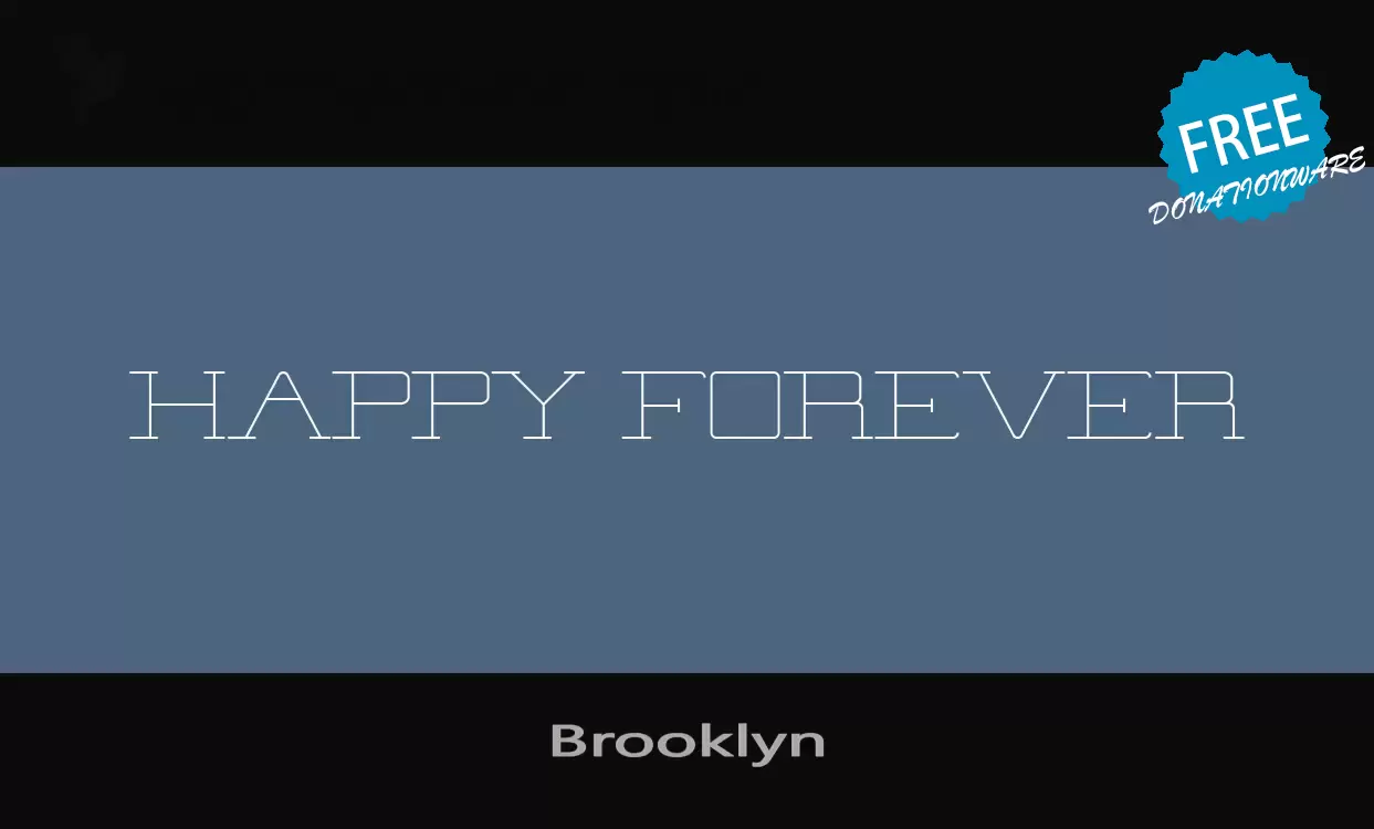 「Brooklyn」字体效果图