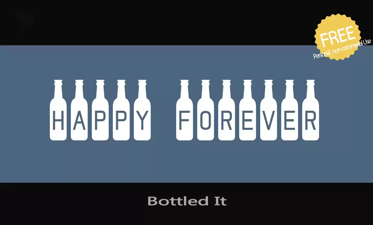 Font Sample of Bottled-It