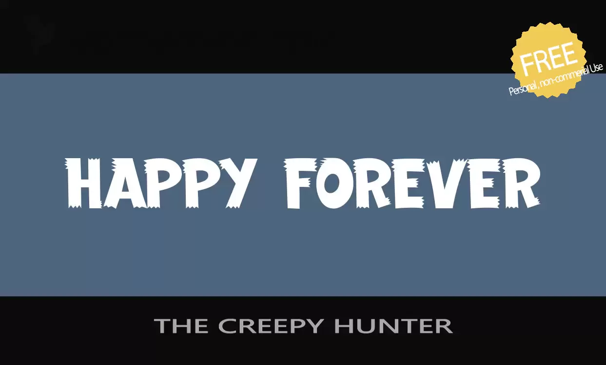 Font Sample of THE-CREEPY-HUNTER