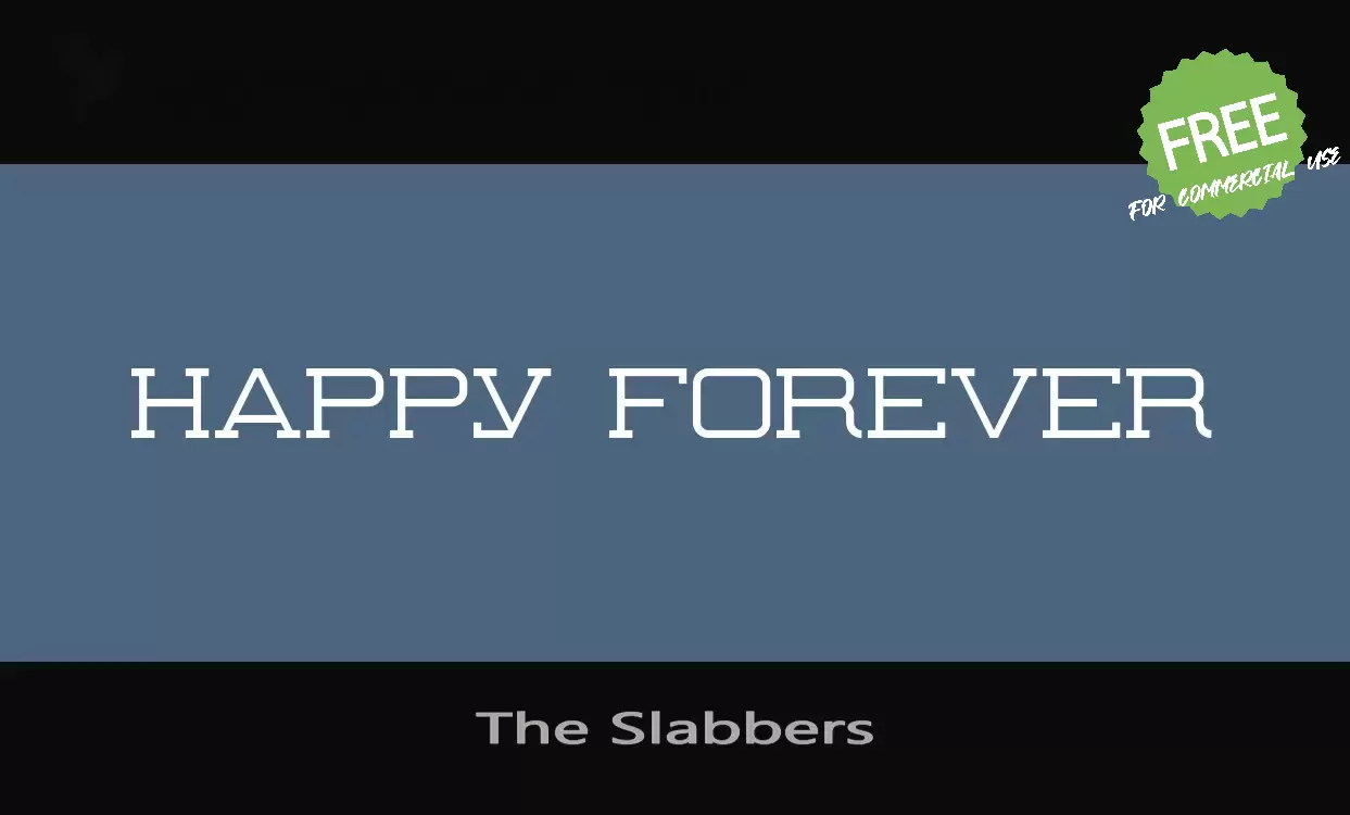 Font Sample of The-Slabbers