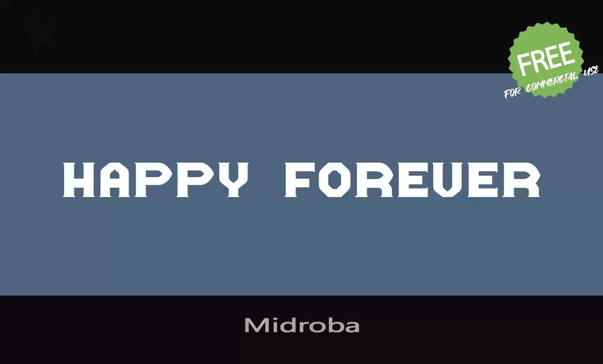 Font Sample of Midroba