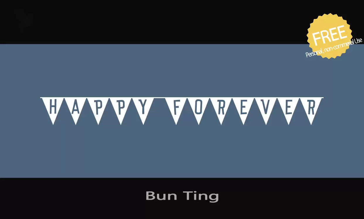 Font Sample of Bun-Ting