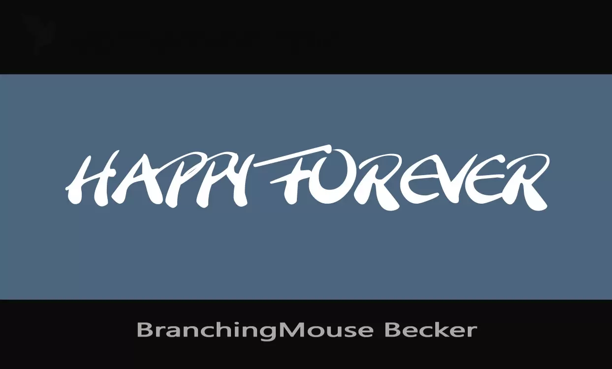 Font Sample of BranchingMouse-Becker