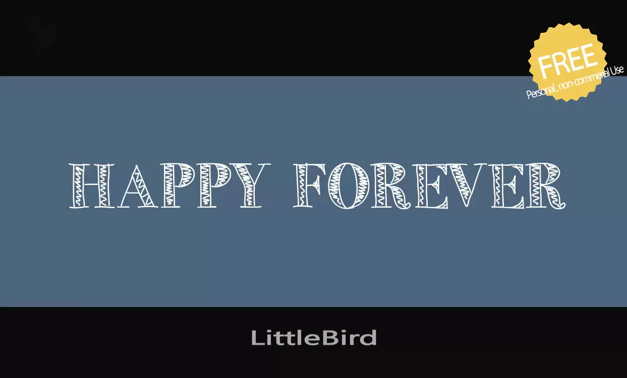 「LittleBird」字体效果图