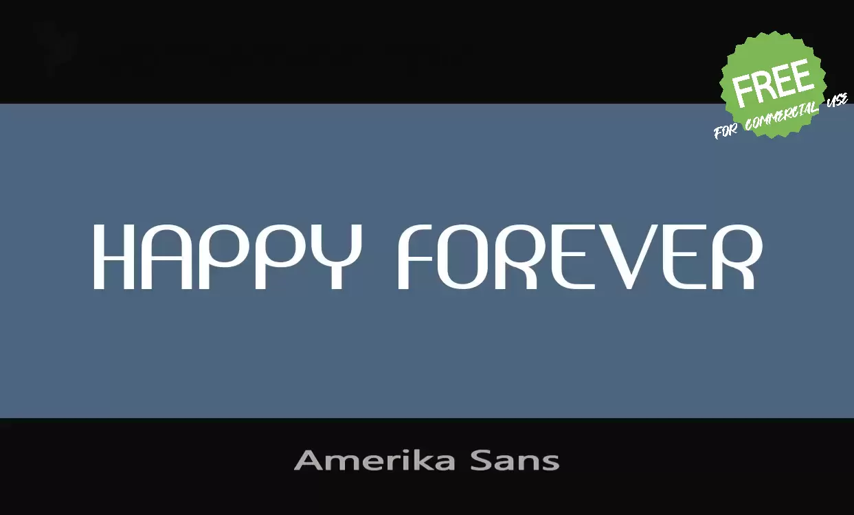 「Amerika Sans」字体效果图