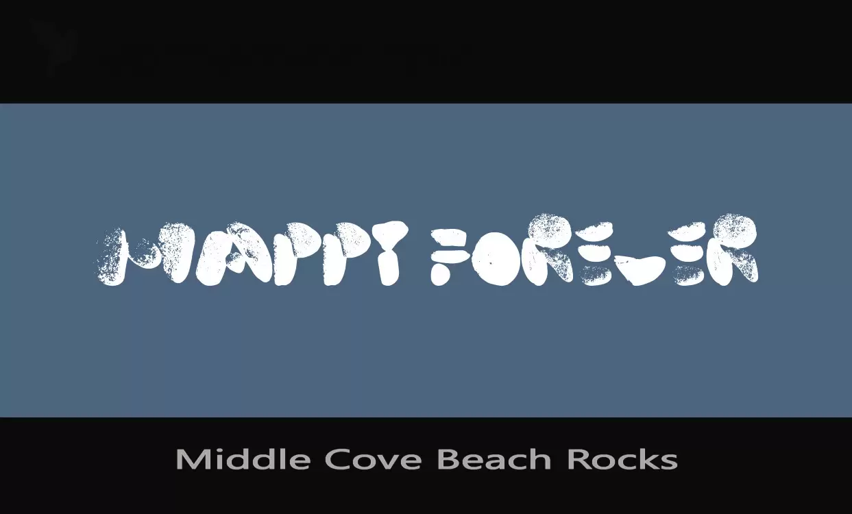 「Middle-Cove-Beach-Rocks」字体效果图