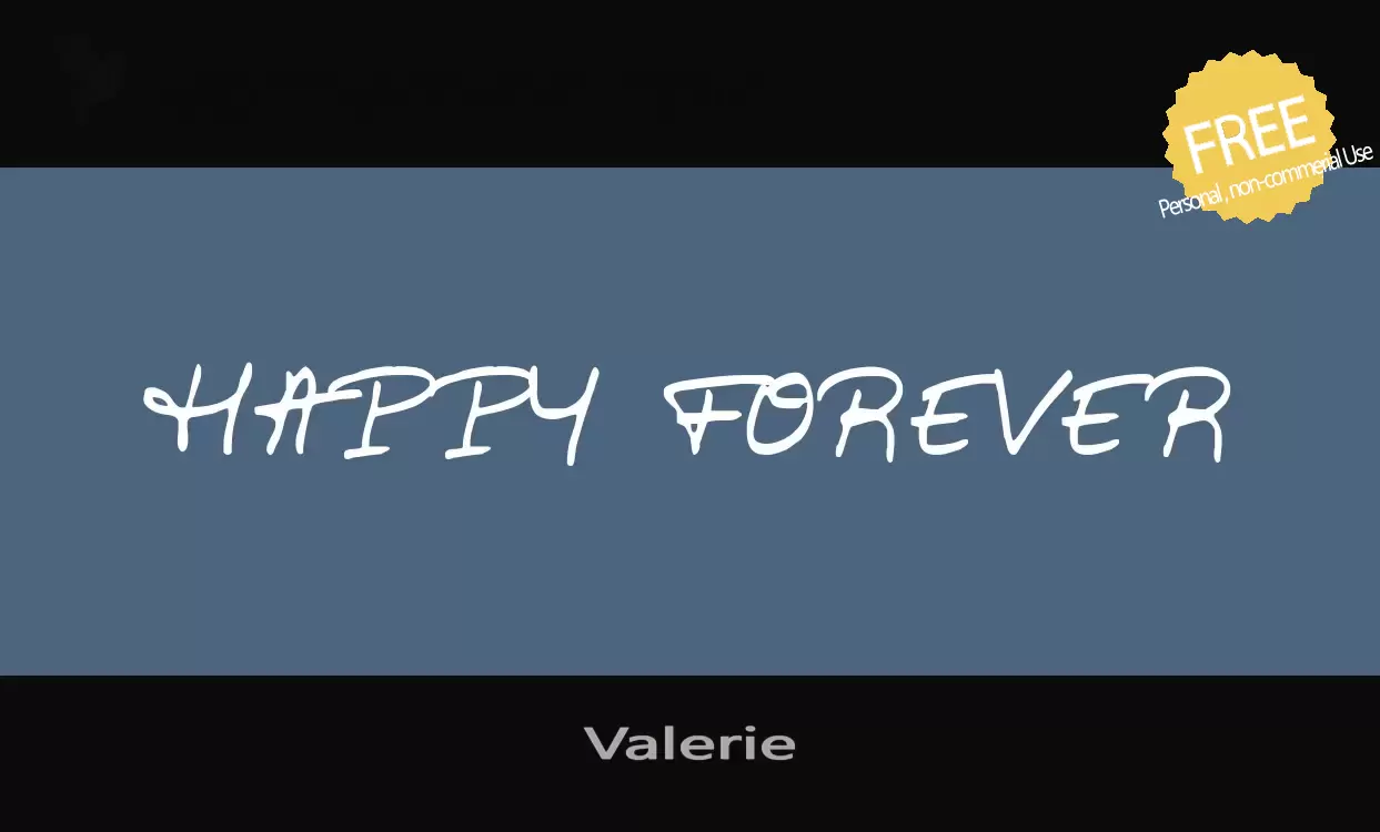 Font Sample of Valerie