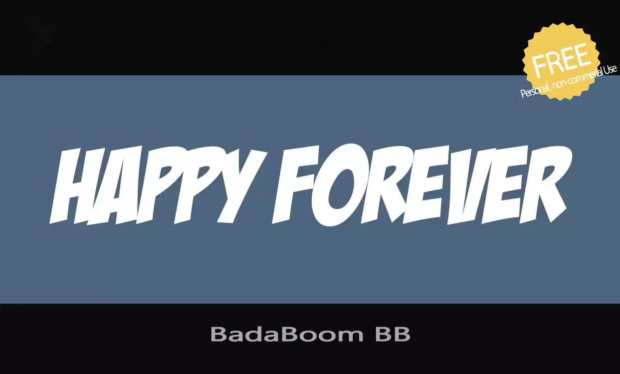 Font Sample of BadaBoom-BB