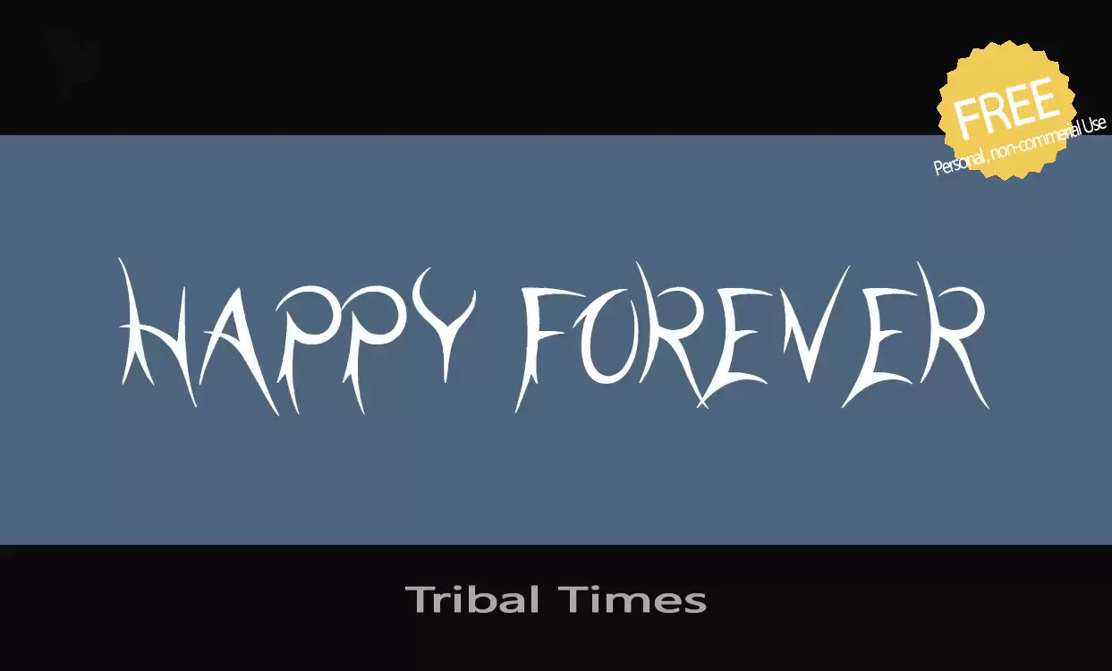 Font Sample of Tribal-Times