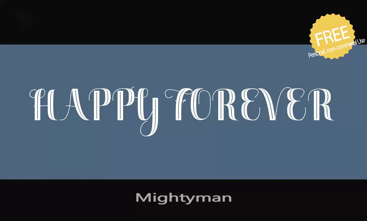 Font Sample of Mightyman