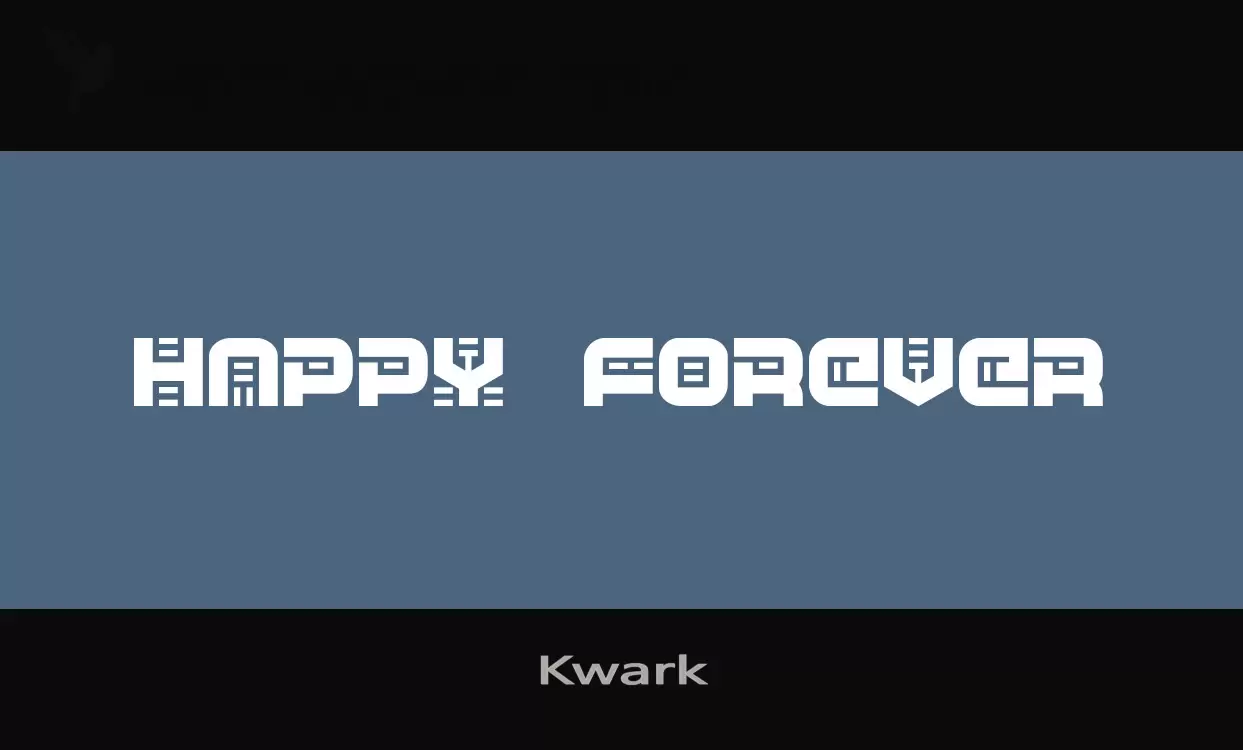 Font Sample of Kwark