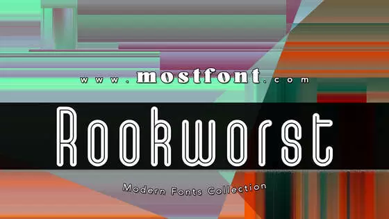 「Rookworst」字体排版样式