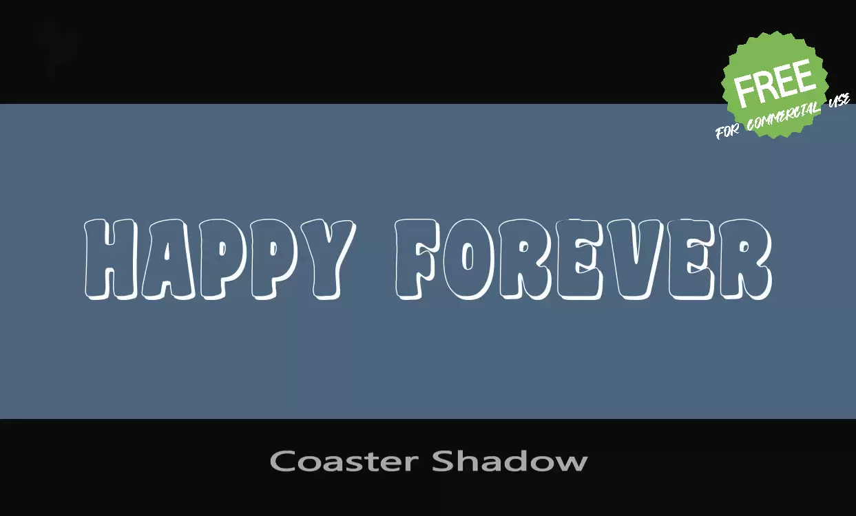 Font Sample of Coaster-Shadow