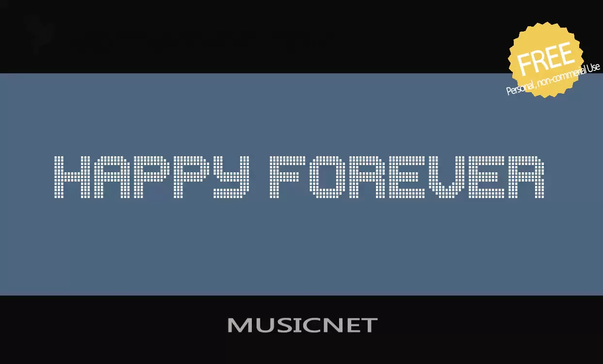 Font Sample of MUSICNET