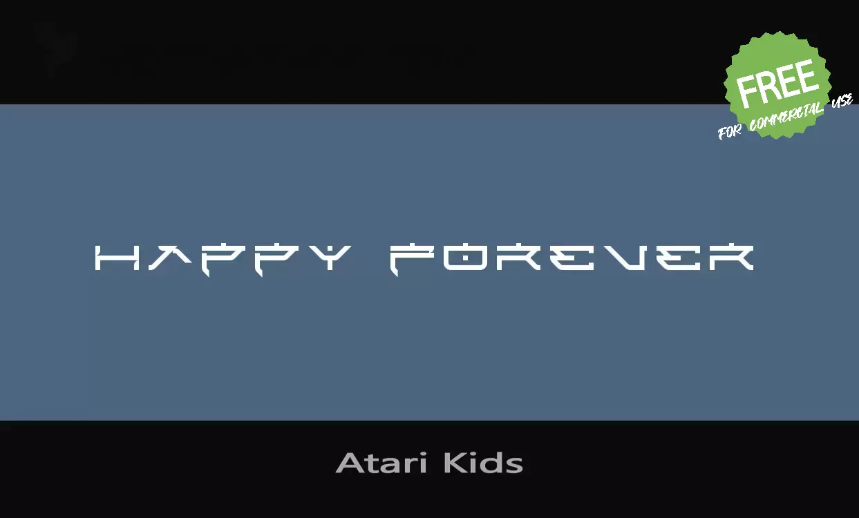 Font Sample of Atari-Kids