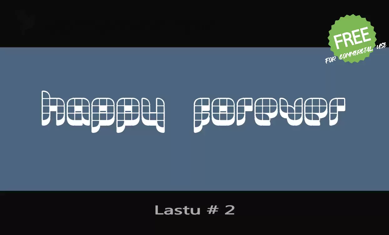 「Lastu # 2」字体效果图