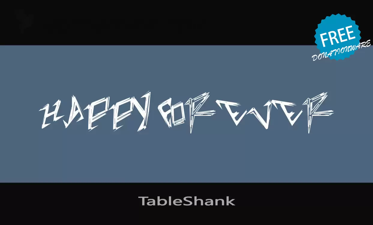 「TableShank」字体效果图