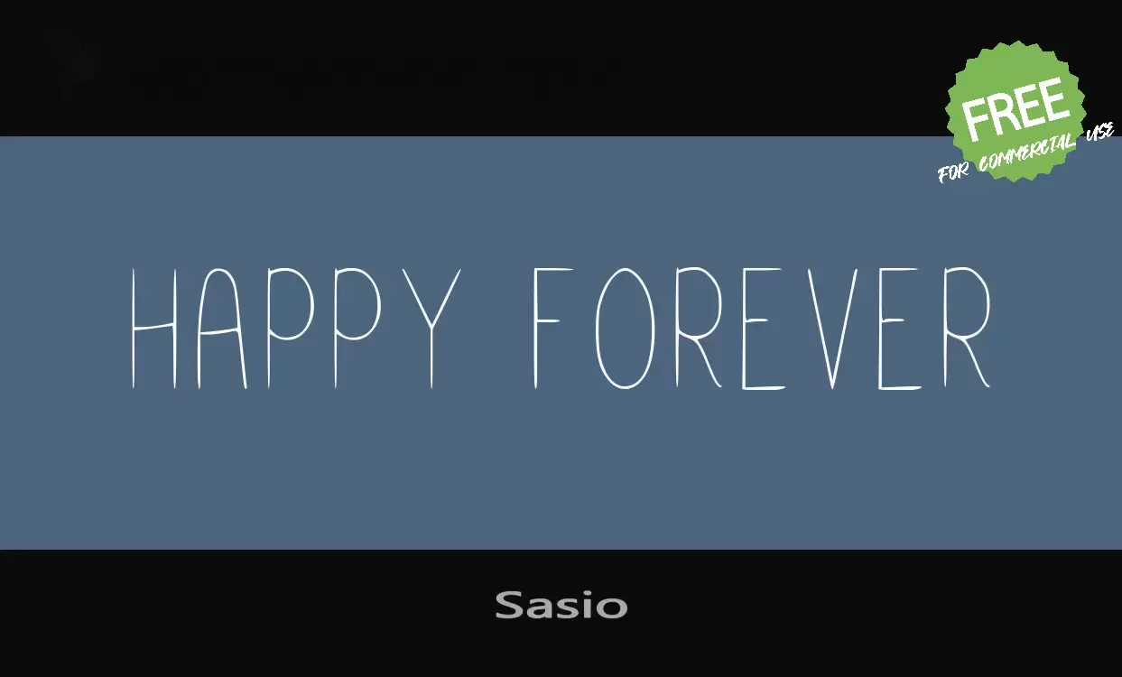 Font Sample of Sasio