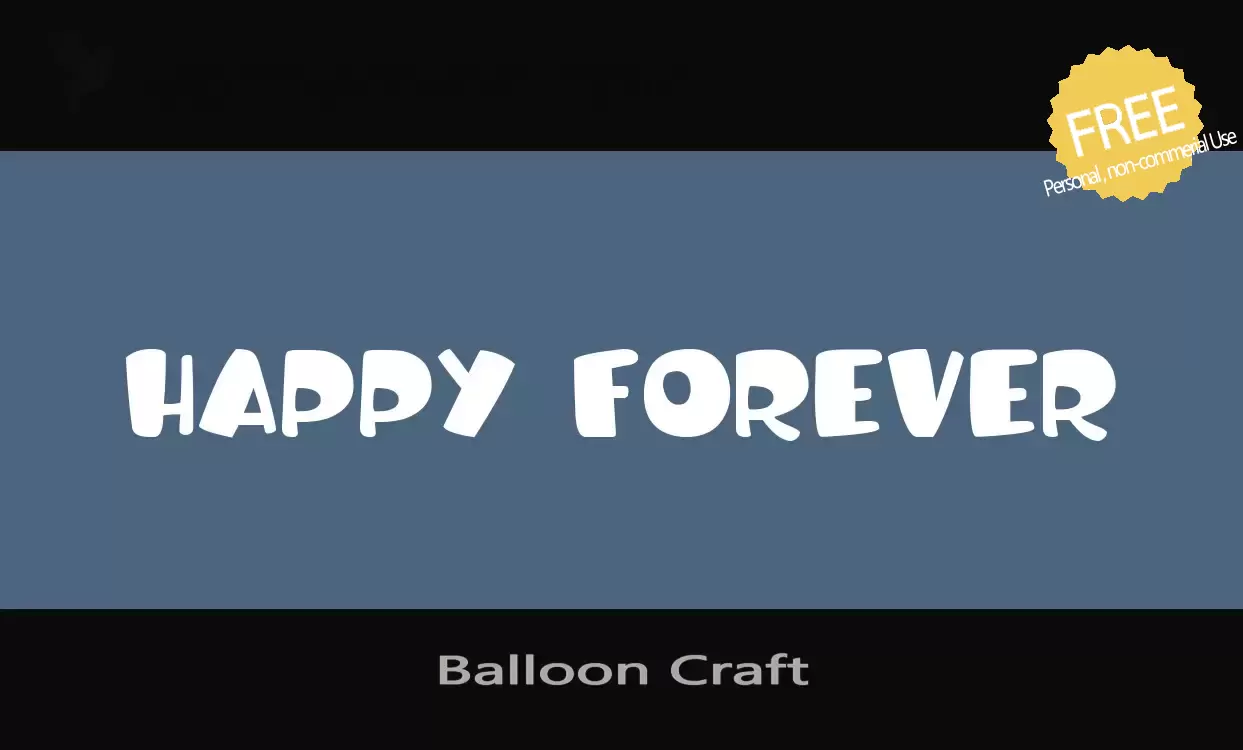 「Balloon-Craft」字体效果图