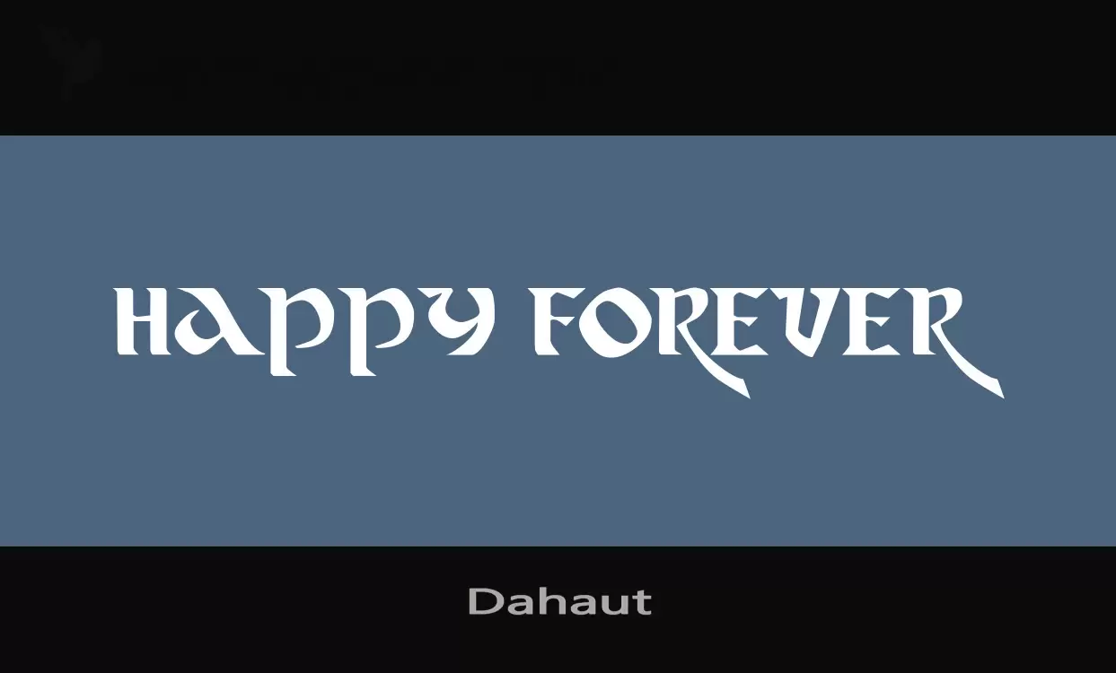 Font Sample of Dahaut