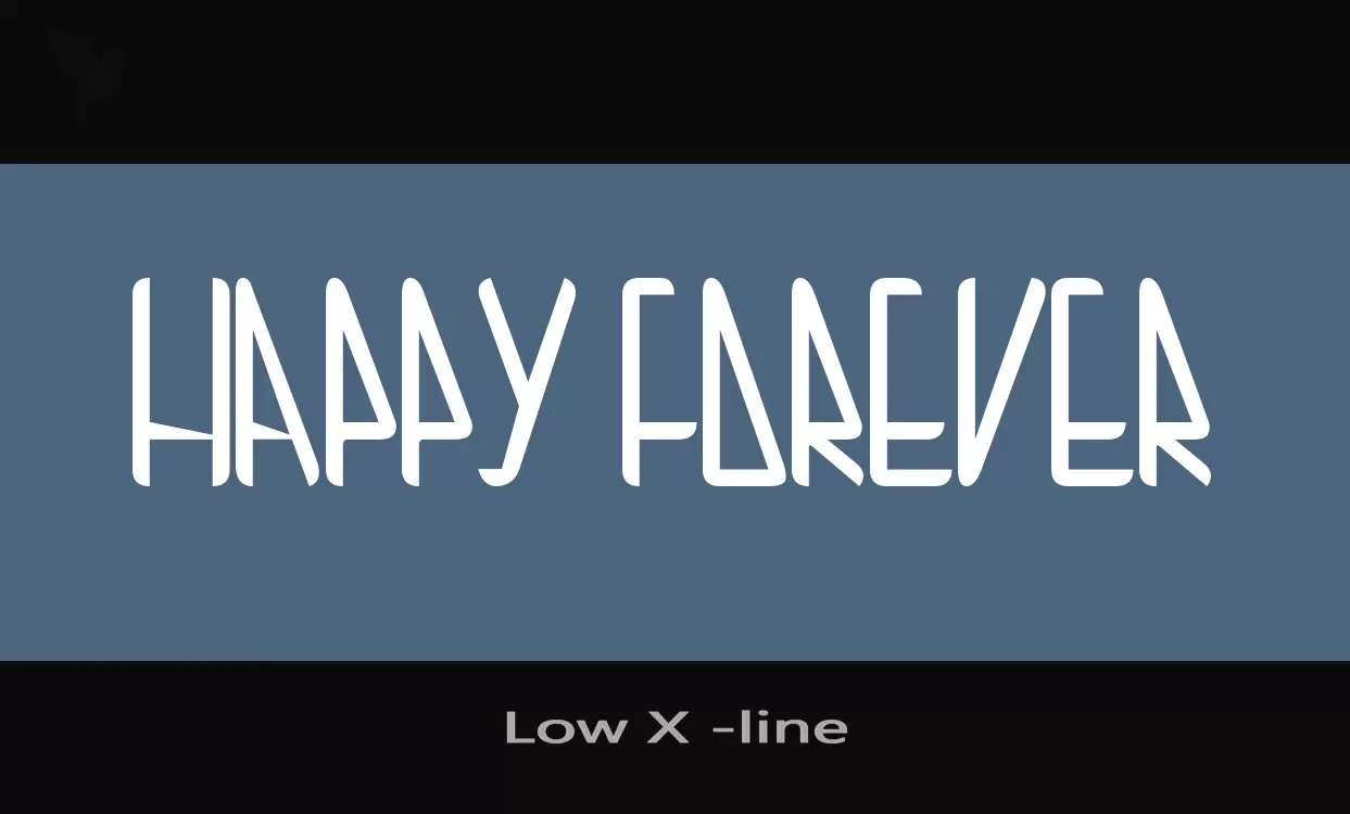 Font Sample of Low-X--line