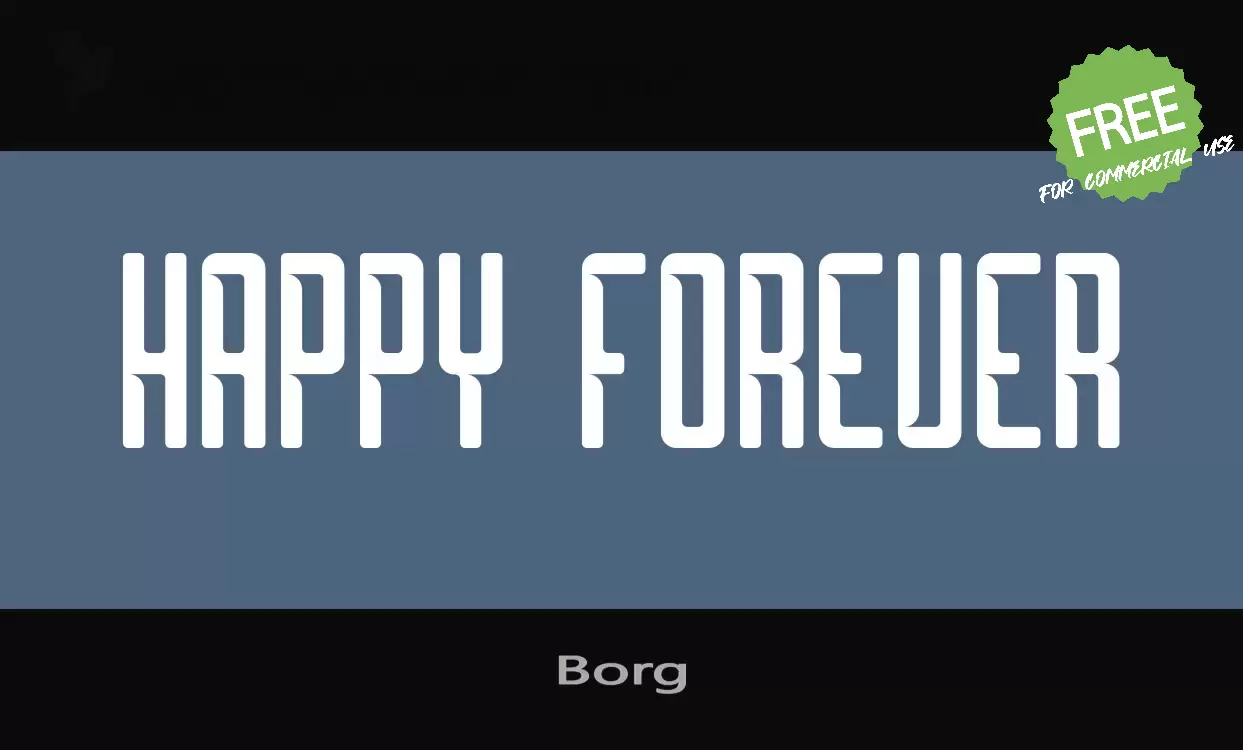 Font Sample of Borg