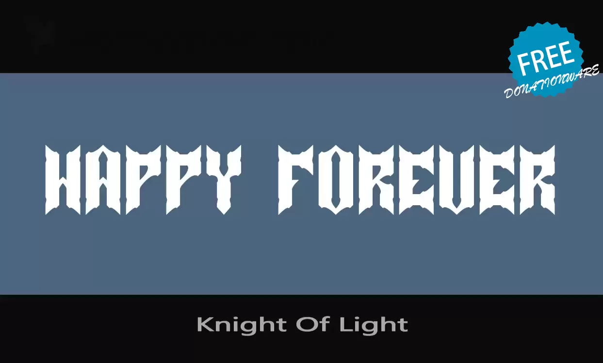 Font Sample of Knight-Of-Light