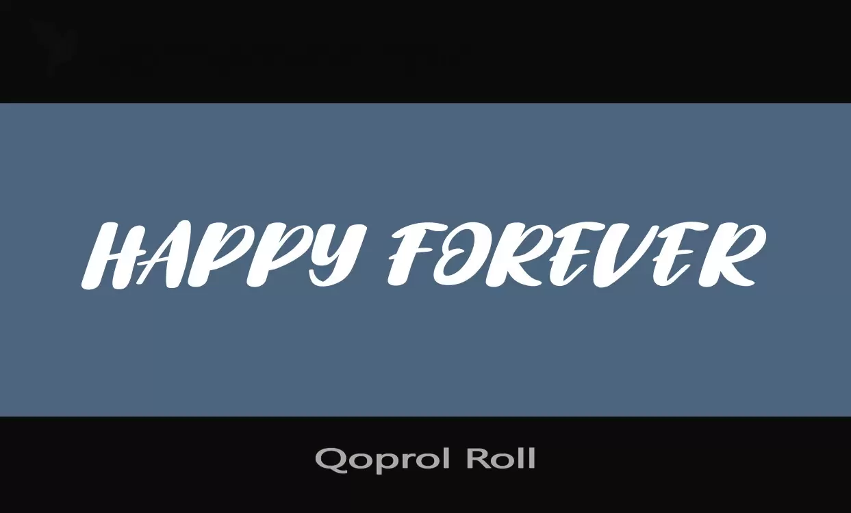 Font Sample of Qoprol-Roll