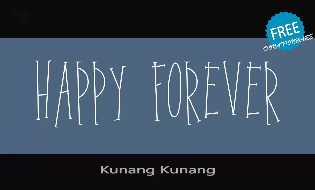 Font Sample of Kunang-Kunang