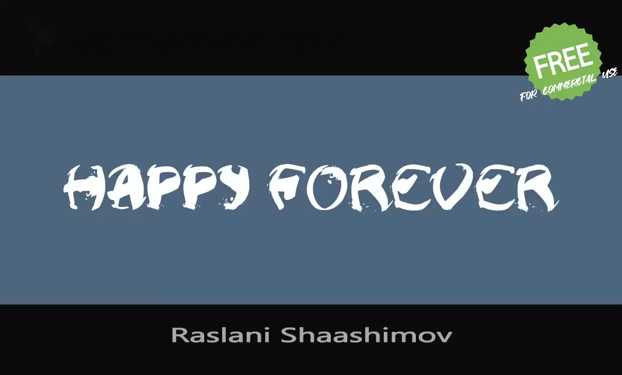 Font Sample of Raslani-Shaashimov