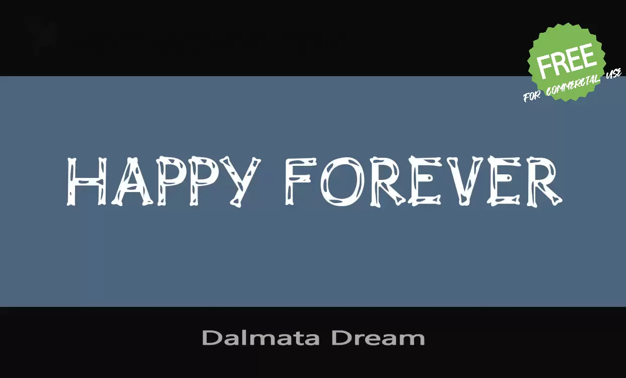 「Dalmata Dream」字体效果图