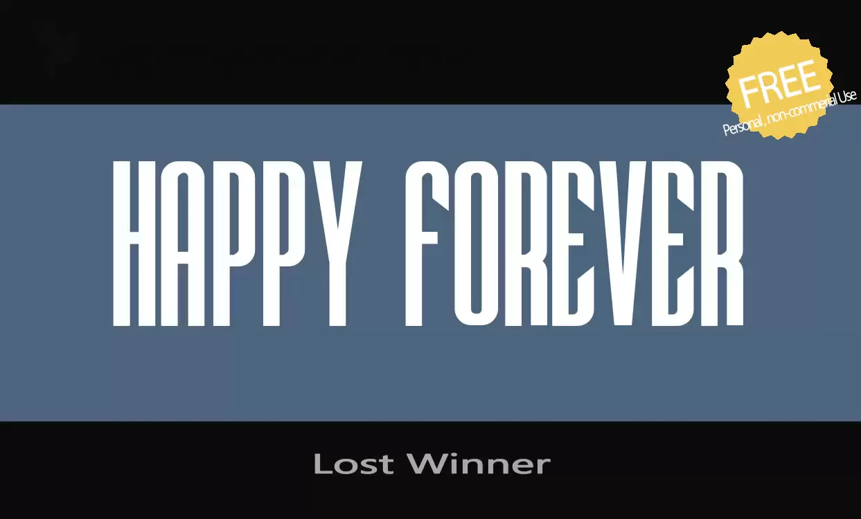 Font Sample of Lost-Winner