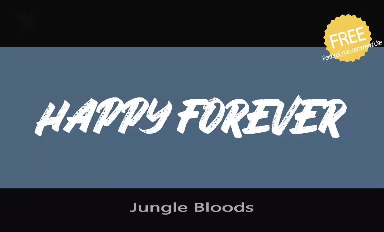 Font Sample of Jungle-Bloods