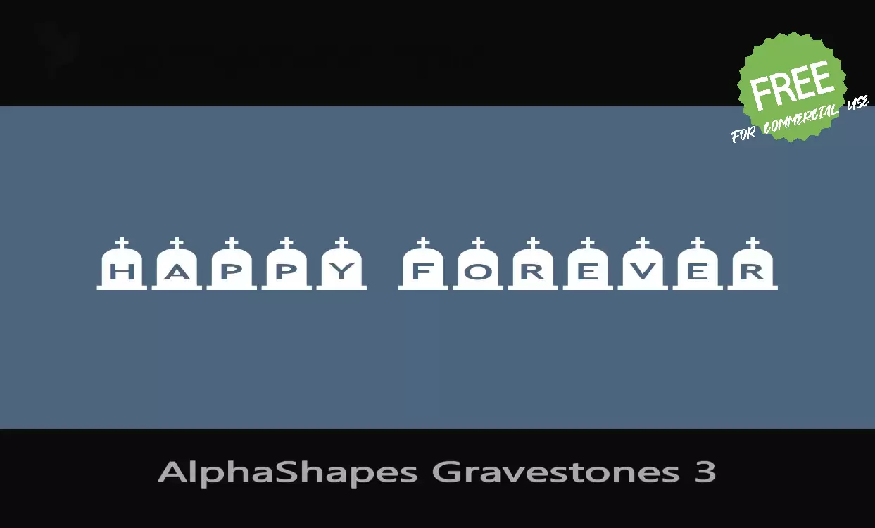 「AlphaShapes-Gravestones-3」字体效果图