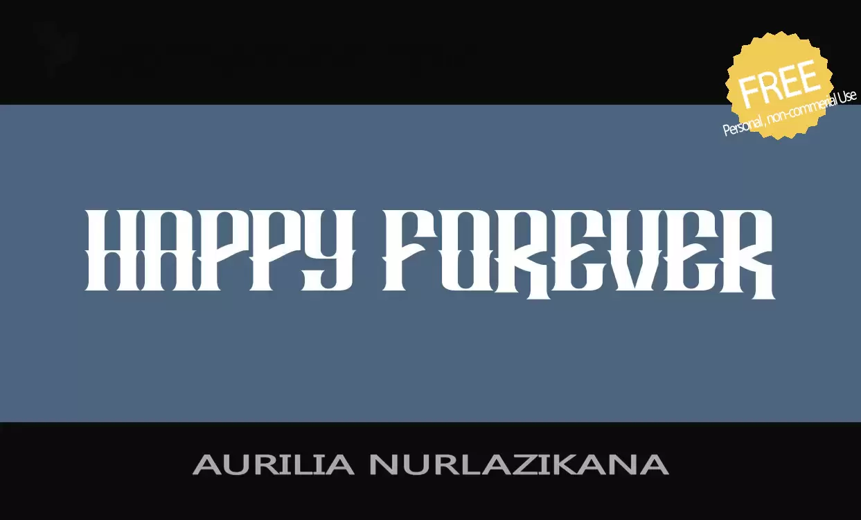 Font Sample of AURILIA-NURLAZIKANA