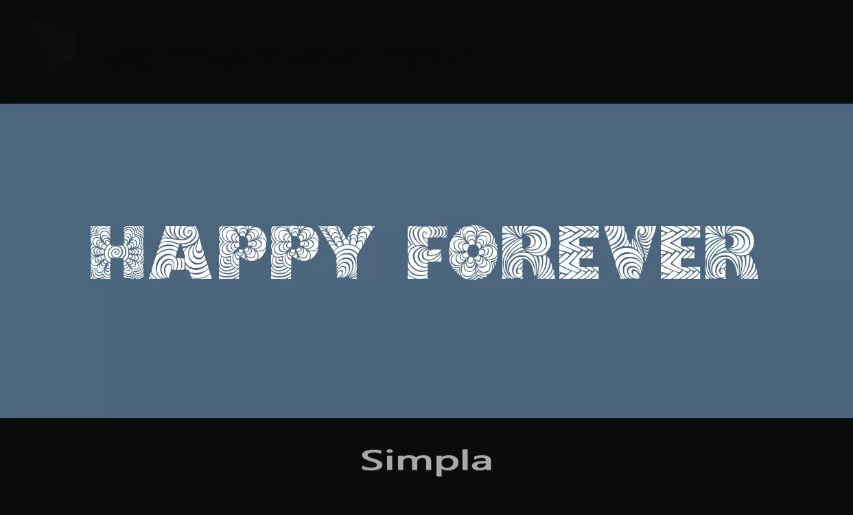 Font Sample of Simpla