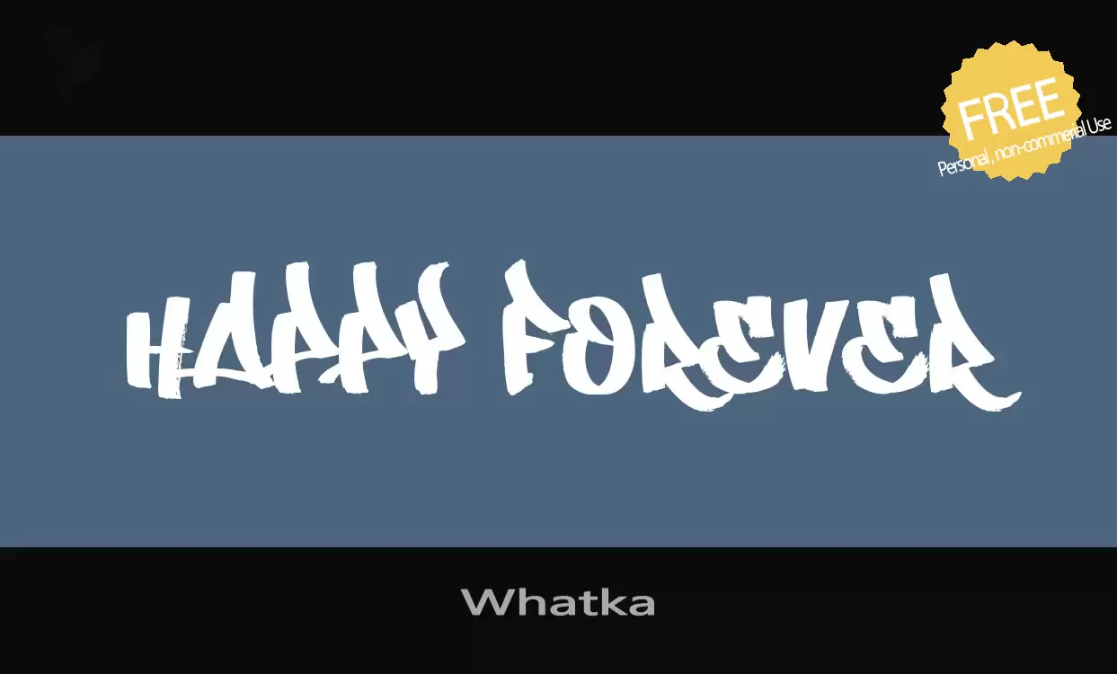 Font Sample of Whatka