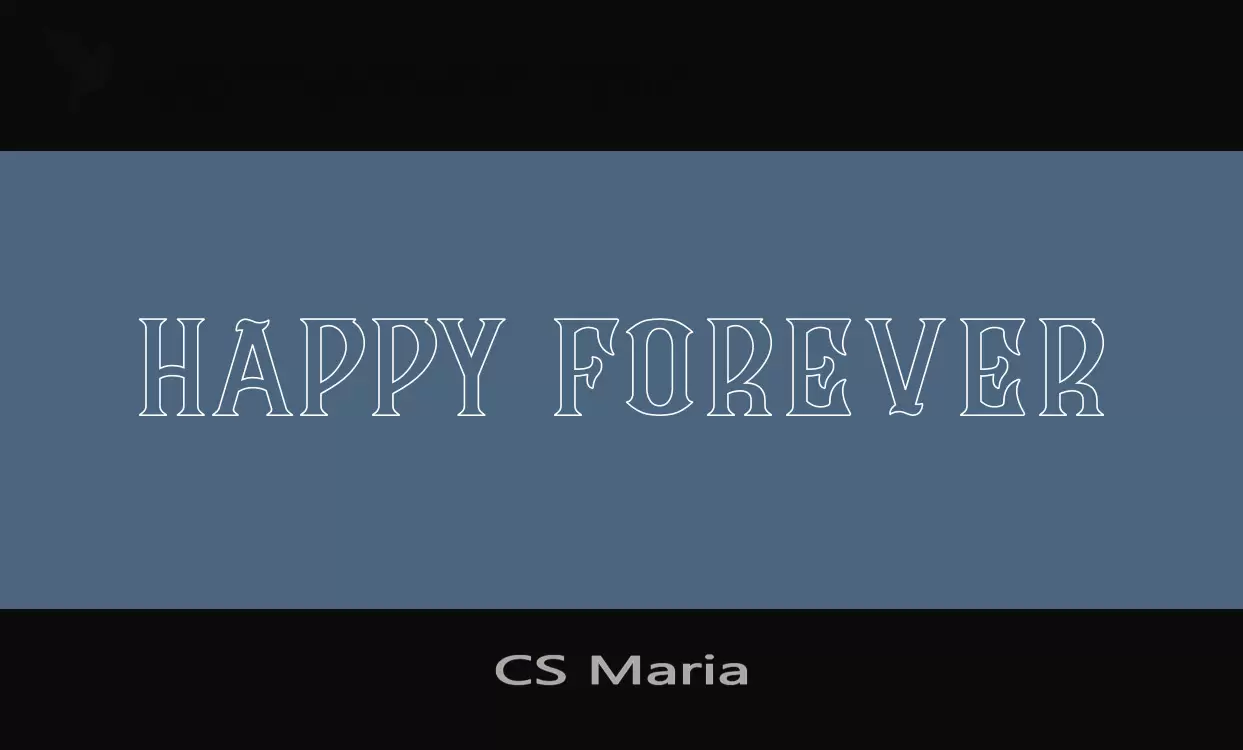 「CS-Maria」字体效果图