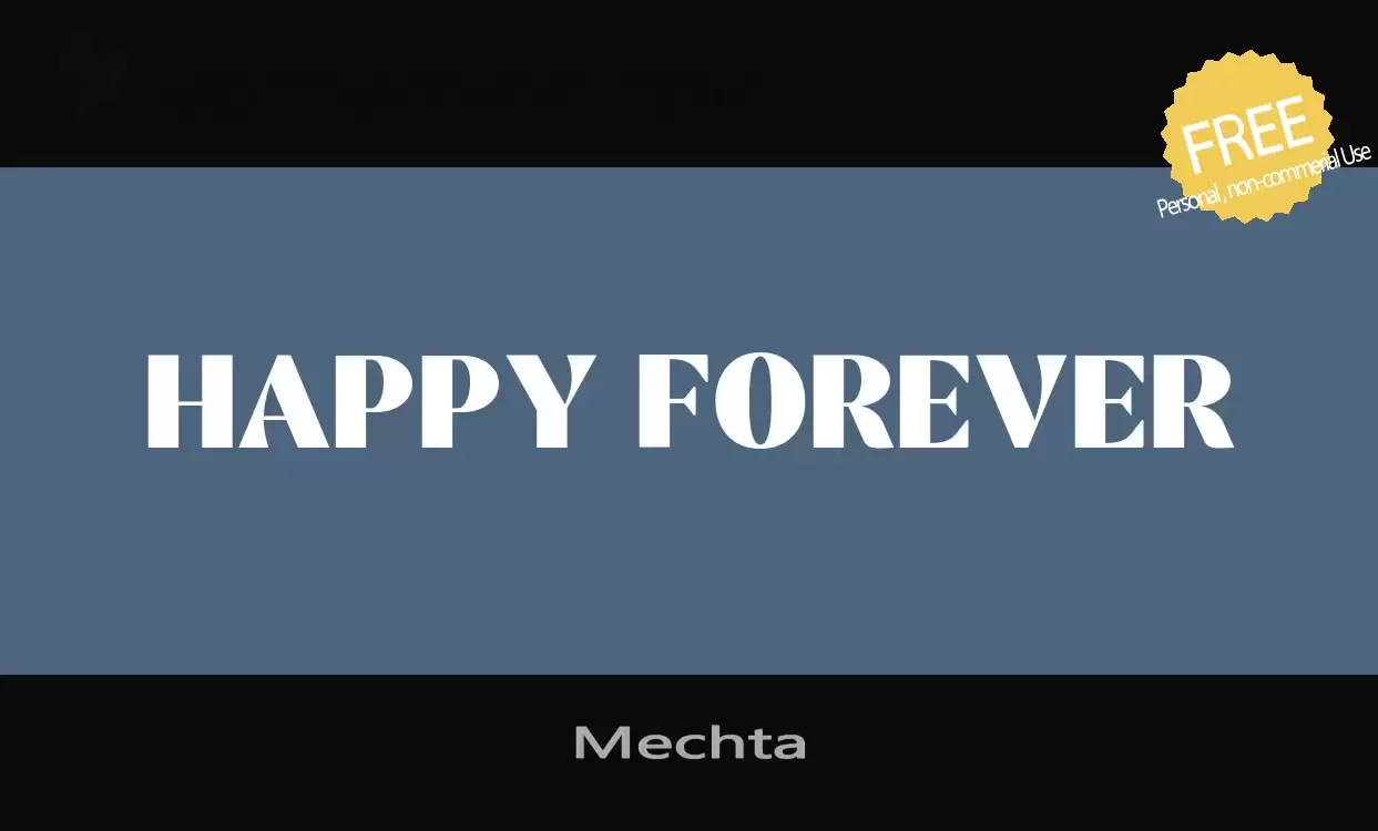 Font Sample of Mechta