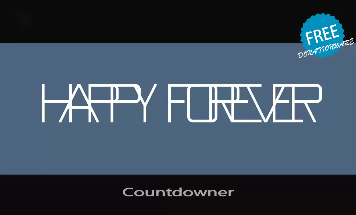 Font Sample of Countdowner