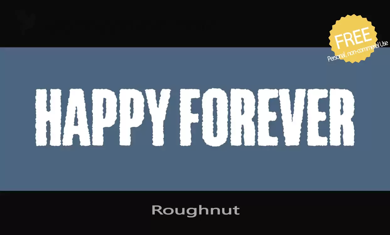 Font Sample of Roughnut