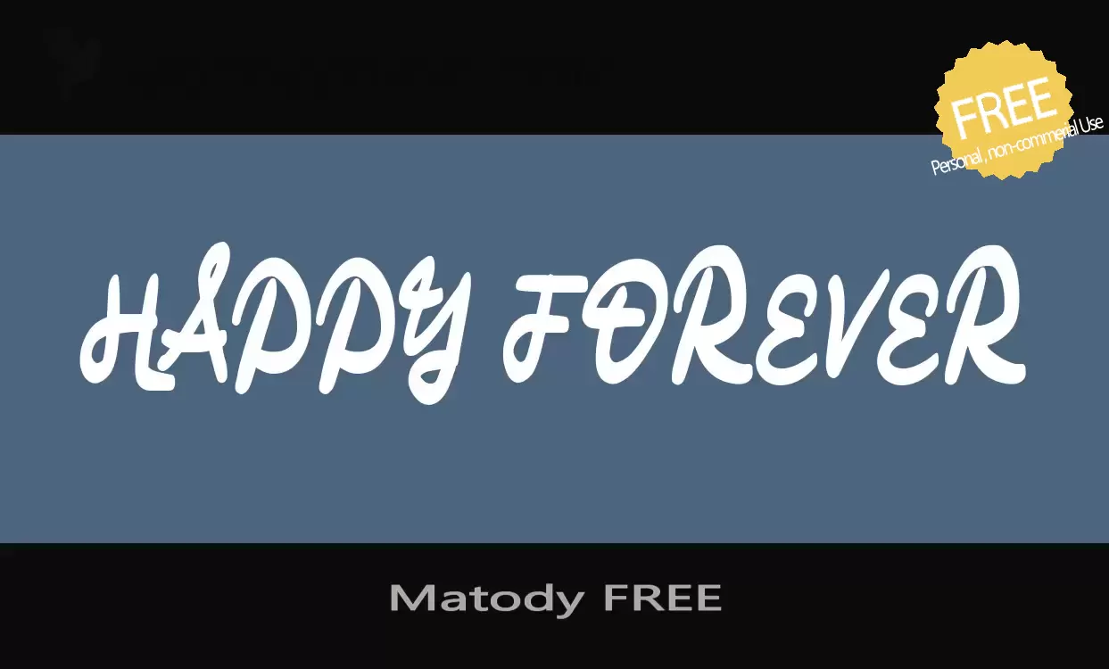 Font Sample of Matody-FREE