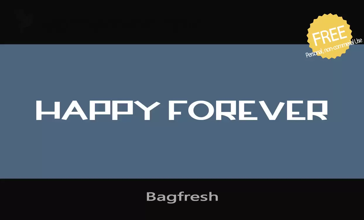 Font Sample of Bagfresh