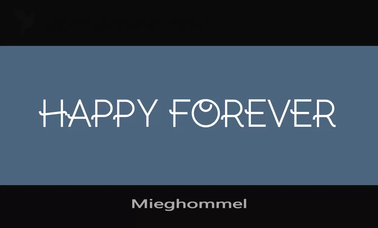 Font Sample of Mieghommel