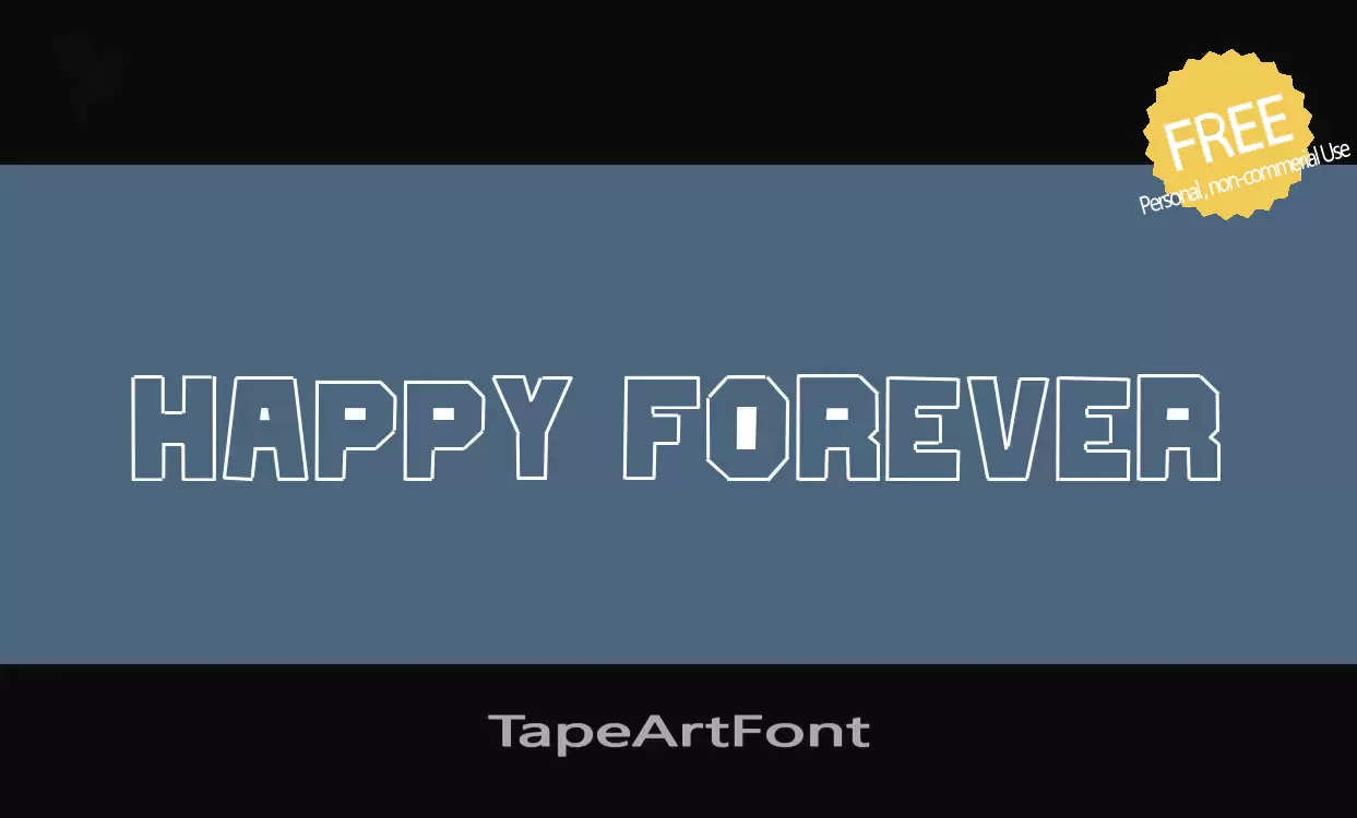 「TapeArtFont」字体效果图