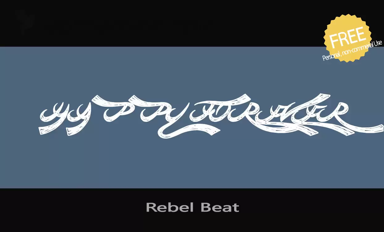 「Rebel-Beat」字体效果图