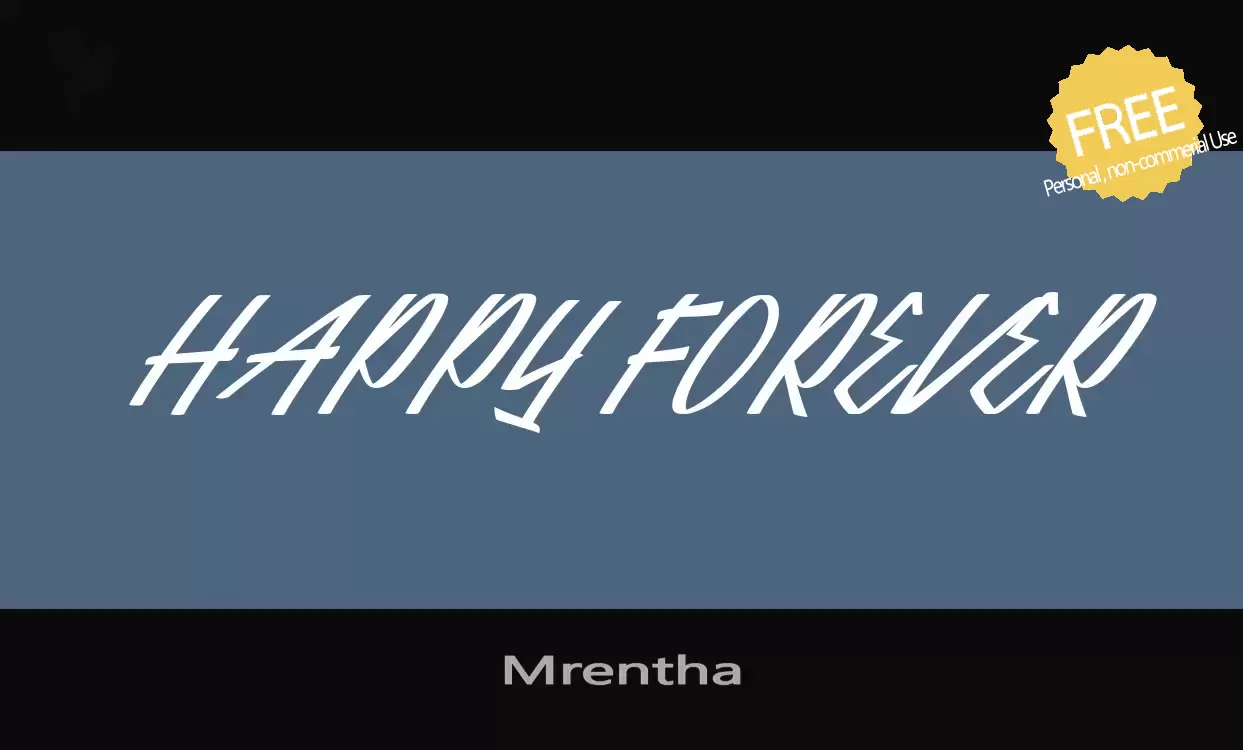 Font Sample of Mrentha