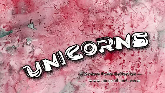 「Unicorns」字体排版图片